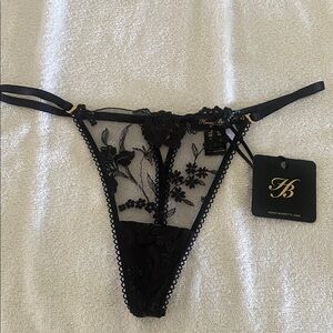 Honey Birdette Floral Black Panty
